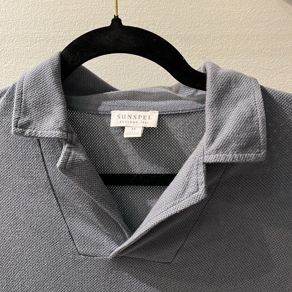 SUNSPEL pale blue cotton polo shirt, size medium - Picture 5 of 9